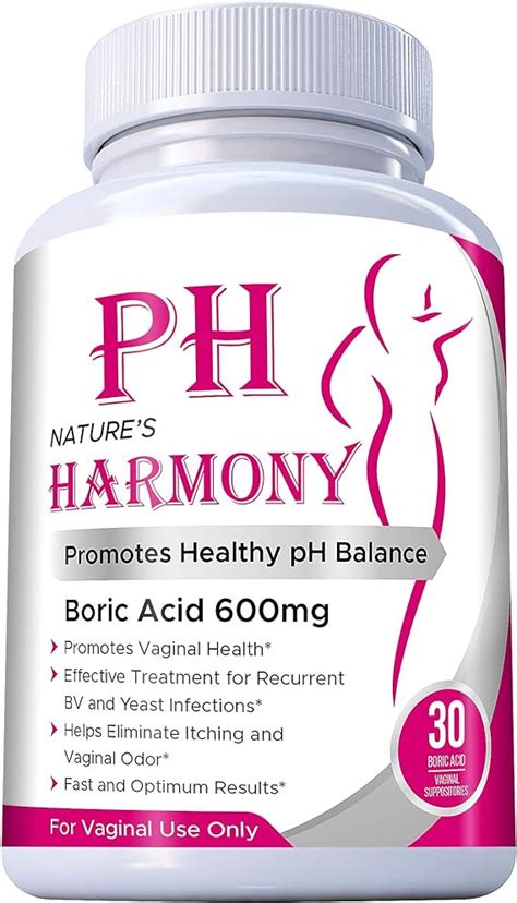 Supositorios de ácido bórico Nature s Harmony 30 unidades 600 mg 100