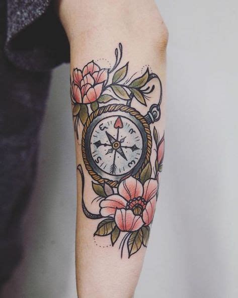 38 Flower Compass Tattoo Ideas Compass Tattoo Compass Tattoos