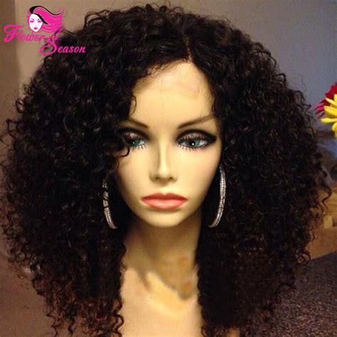 Virgin Brazilian Afro Kinky Curly Wig Glueless Full Lace 150 Density