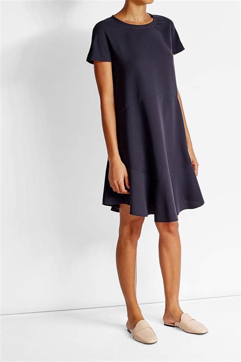 Lyst Jil Sander Navy Dress With Ruffled Hem In Blue