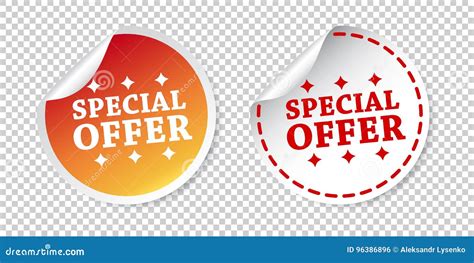 Special Offer Stickers Vector Illustration On Isolated Background