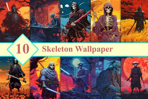 Skeleton Wallpaper Graphic By Mimishop · Creative Fabrica