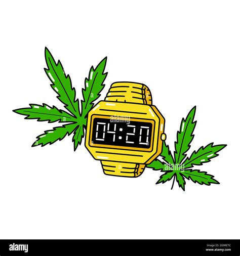 Feuille De Cannabis Sur écran Vert Banque Dimages Vectorielles Alamy