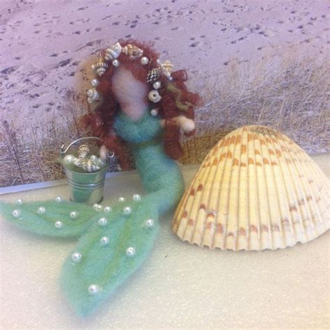Ooak Needle Felted Mermaid Sculpted Mermaid Fiber Artist Etsy