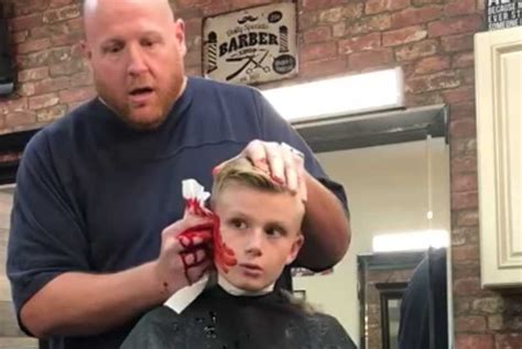 Barber Pretends To Cut Off Boys Ear In Revenge Prank