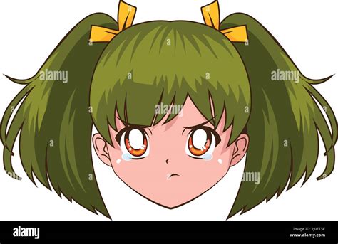 Anime Angry Girl Stock Vector Image And Art Alamy