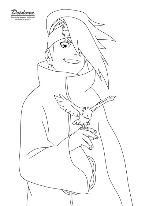 Deidara Coloring Pages At Free Printable Colorings