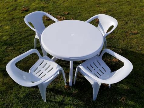 Find the best chinese round table furniture suppliers for sale with the best credentials in the above search list and compare their prices and buy from you will discover a wide variety of quality bedroom sets, dining room sets, living room furnishings, and home office furniture here in our website. White Plastic Garden Furniture - Round Table, 4 x Slatted ...
