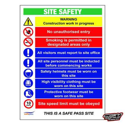 Site Safety Notice Add Your Company Logo Safety Signage