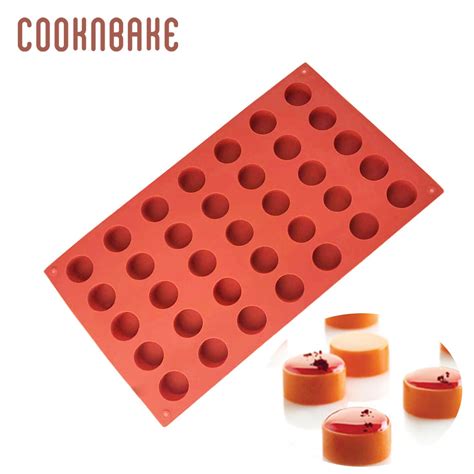 Cooknbake 35 Cavity Silicone Mold For Candy Chocolate Mini Round Gummy