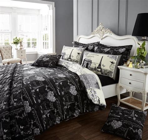 Check spelling or type a new query. Vintage Black White Paris Eiffel Tower Bedding Full Queen ...