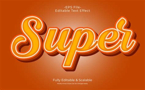 Premium Vector Super 3d Vector Text Effect Fully Editable