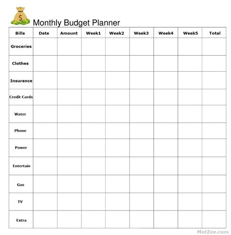 2020 Bill Budget Calendar Template Calendar Template Printable