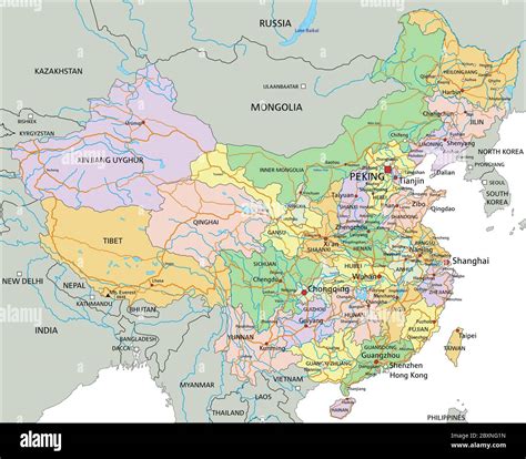 China Political Map High Resolution Stock Photography And Images Alamy