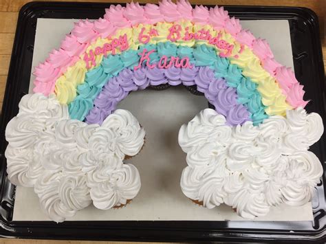 Rainbow Cupcake Cake Rainbow Cupcakes Birthday Candles Cupcake Cakes