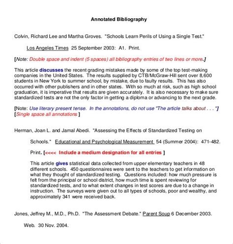 Annotated Bibliography Generator Template 16 Examples In Pdf Word