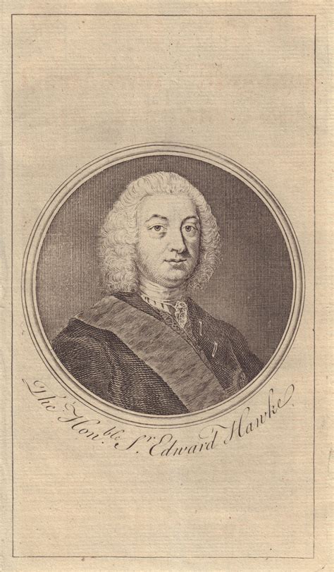 Sir Edward Hawke, Baron Hawke. Royal Navy officer. GENTS MAG 1760 old print