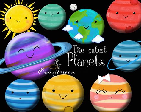 Planets Planets Clipart Universe Universe Clipart Solar Etsy Solar