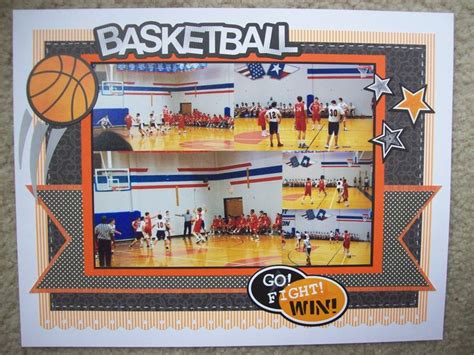 116 Best Basketball Layouts Images On Pinterest Scrapbook Layouts