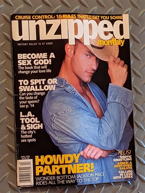 Unzipped Magazine Gay Adult Industry April 2001 Etsy