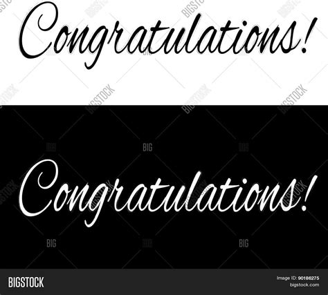 Black White Congratulations Banner Vector And Photo Bigstock