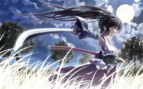 Anime Sword Girl Hd Desktop Wallpaper 21404 Baltana
