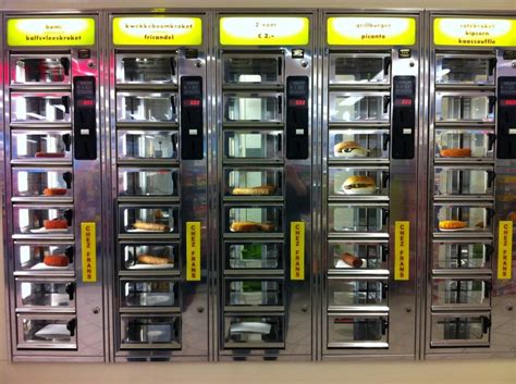 How You Get A Quick Lunch At A Vending Machine In A Dutch Mall Dutch