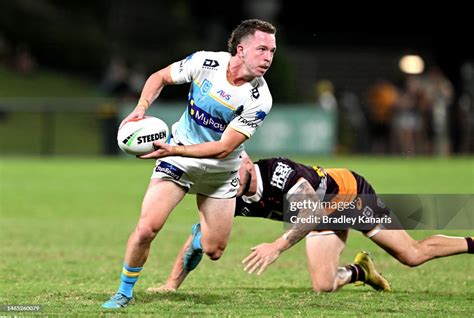 Thomas Weaver Of The Titans Looks To Pass During The Nrl Trial Match