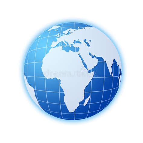 Blue World Globe 2 Stock Vector Illustration Of Blue 8362554