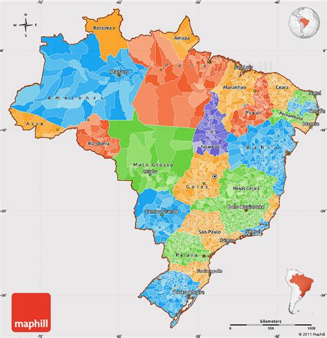 Brasilien Politische Karte