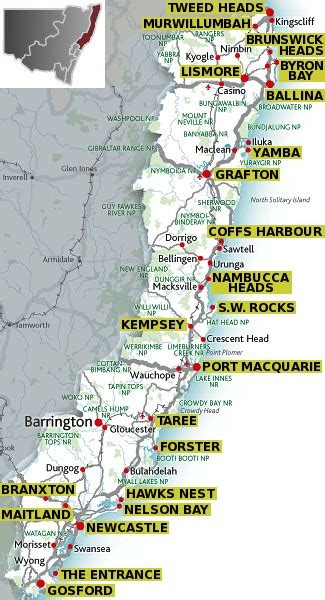 Map Of Nsw Coastal Towns Zip Code Map