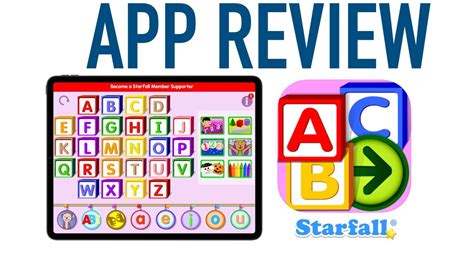 App Review Starfall Abcs Early Literacy Skills Youtube