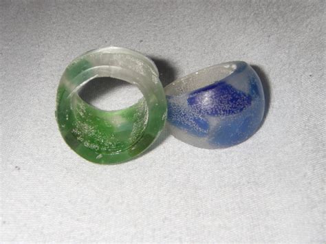 Seaglass Resin Rings · A Resin Ring · Jewelry Making And Resin On Cut