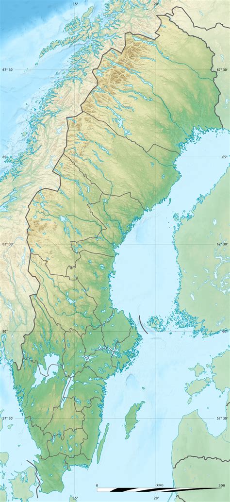sweden topographic map