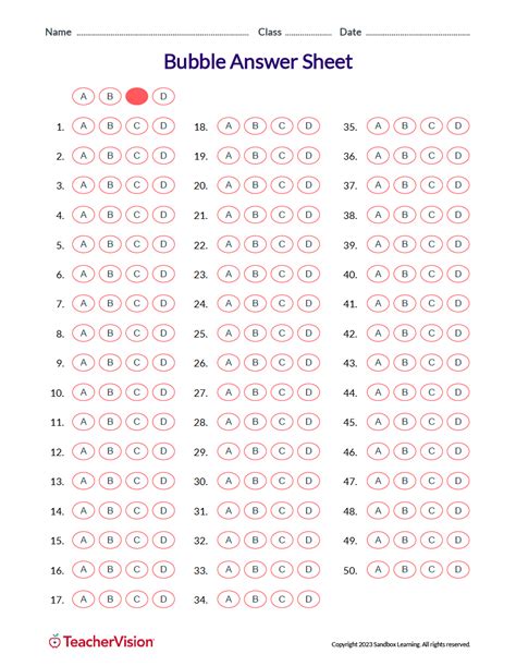 Free Printable Answer Sheet Now Its Time To Write Your Multiple Choice