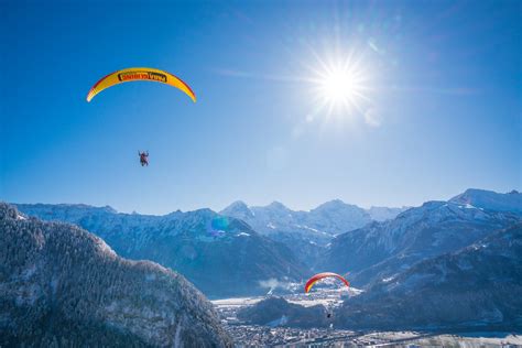 Paragliding Over Interlaken Switzerland