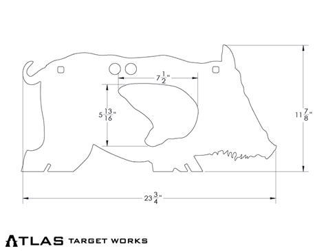 Ar500 Feral Hog Target Wreactive Vital Atlas Target Works