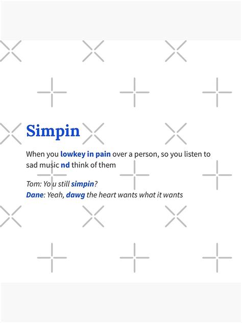 Simp Definition Poster For Sale By Dakamu Redbubble