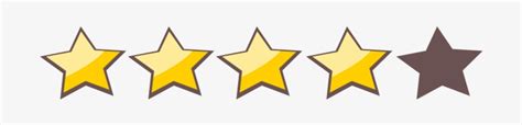 Download Four Stars 4 Out Of 5 Star Rating Png Transparent Png