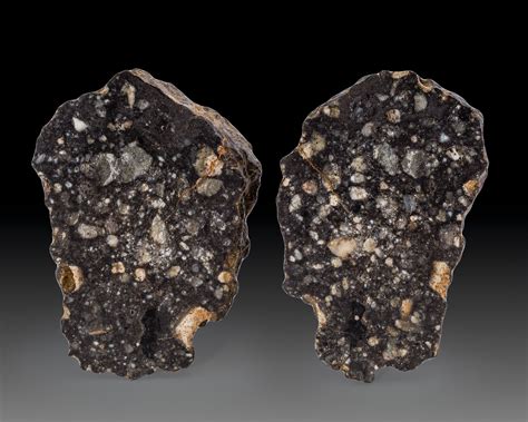 Nwa 11788 Lunar Meteorite Sliced Pair Lunar Feldspathic Breccia