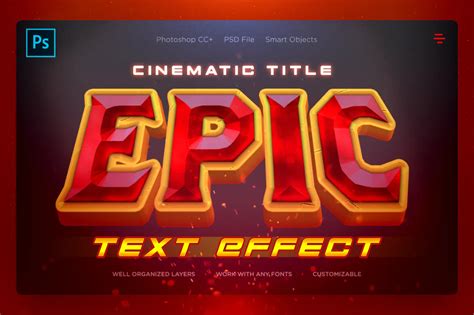 Epic Cinematic Text Effects By Weirdeetz On Envato Elements Text Effects Photoshop Text