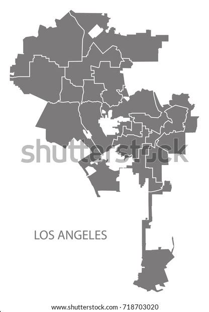 Los Angeles 시 지도 스톡 벡터로열티 프리 718703020 Shutterstock
