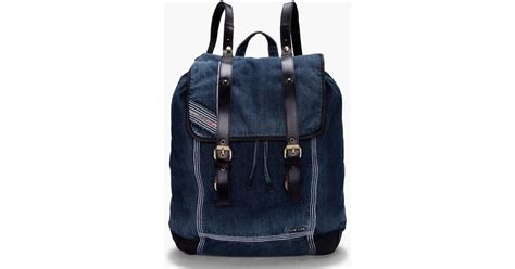 Diesel Denim Backyhob Backpack In Blue For Men Lyst