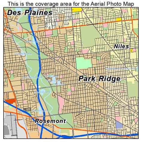 Aerial Photography Map Of Park Ridge Il Illinois