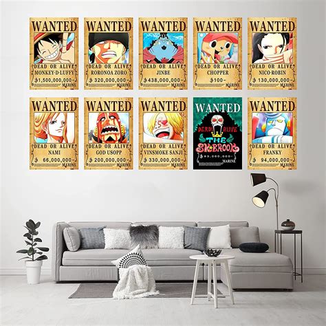 Buy Anime Poster Set One Piece Wanted Posters In X In New Edition Luffy Billion