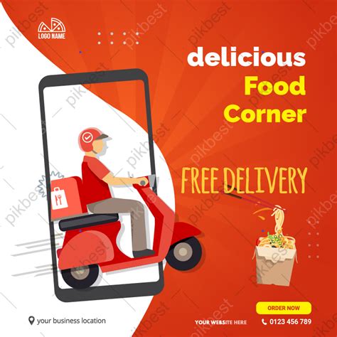 Food Delivery Social Media Post Design Ai Free Download Pikbest