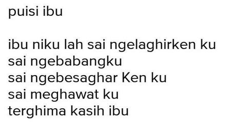Puisi Lampung Dialek O - Contoh Puisi Islami Dengan Menggunakan Bahasa Lampung Dialek A Dan O