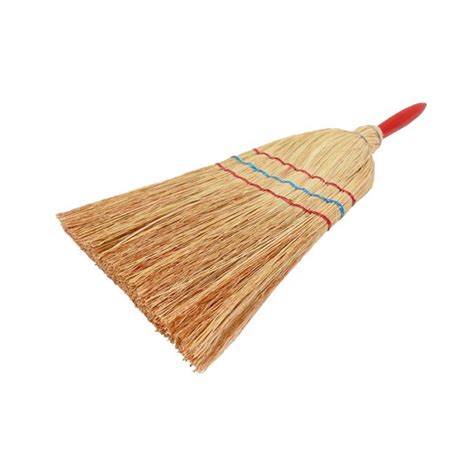 Rice Straw Short Handled Small Broom Or Whisk Broom With Decorative
