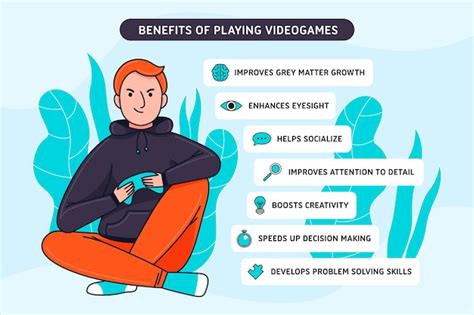 Free Vector Benefits Of Playing Videogames
