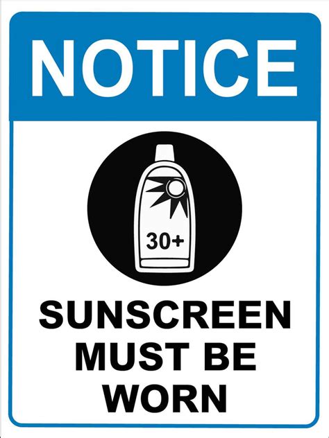 Sun Safety Signs Sun Protection Signage New Signs